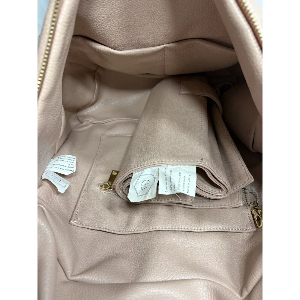 Fawn Design Diaper Bag Backpack Blush Pink Changing Pad Minimalist Diaper Bag